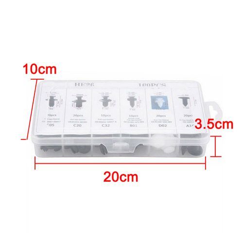 100pcs Car Fastener Mixed Auto Fixing Clip Car Restraint Body Rivet Bumper Holder Fixing Clips