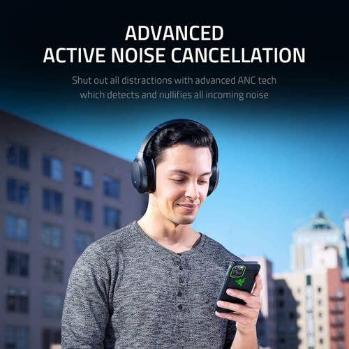 Opus Active Noise Cancelling Anc Wireless Headphones: 25 Hr Battery - Midnight Blue