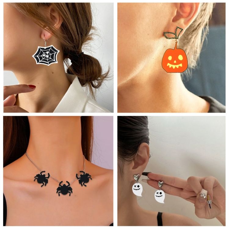 DIY Halloween Crystal Pendant Earrings Silicone Glue Mold