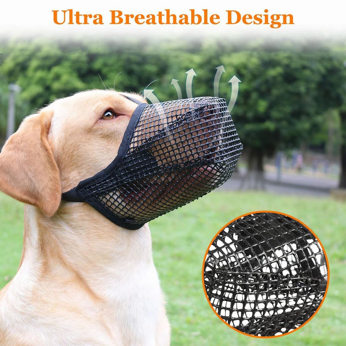 Dog Mouth Guard Pet Dog Anti-eating Face Cover Black