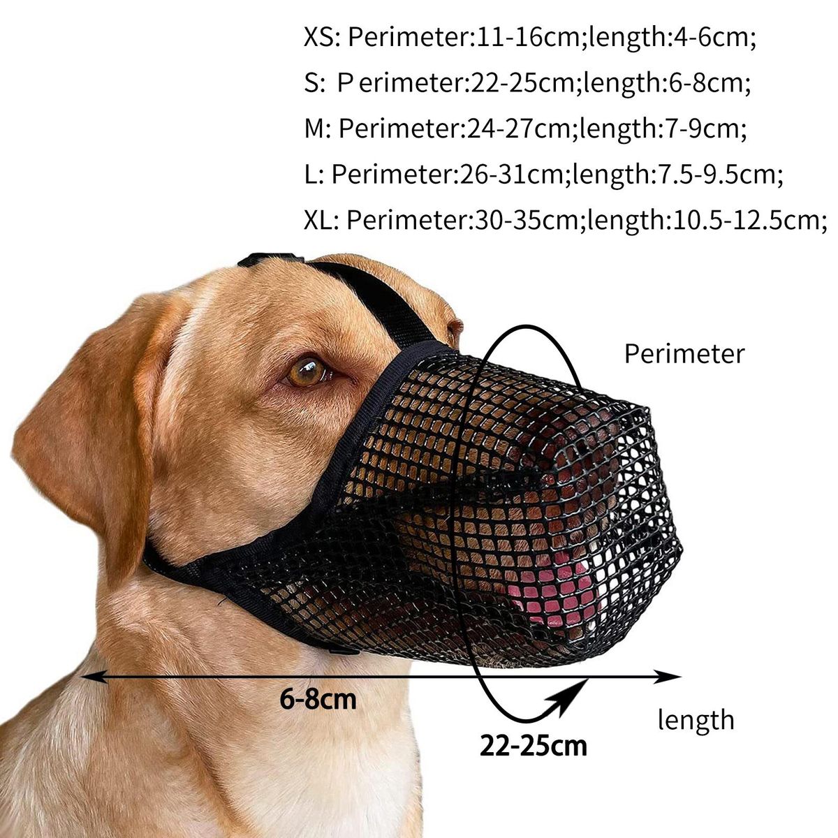 Dog Mouth Guard Pet Dog Anti-eating Face Cover Black