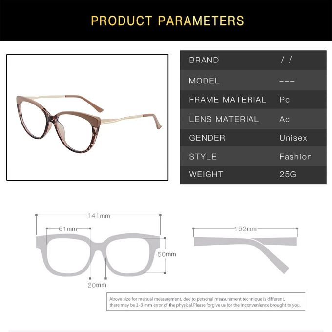 Classic Ladies Anti Blue Light Cat Eye Glasses