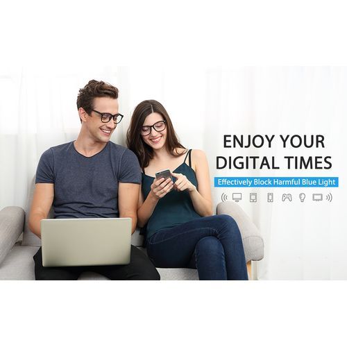 Unisex Blue Light Blocking Glasses For Computer Use, Anti Eyestrain UV Filter Lens