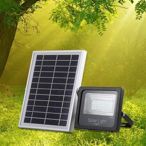 30W Ultra-thin IP66 Waterproof Solar Powered Timing LED Flood Light, 32 LEDs SMD 2835 LED Lamp With 6V / 0.83A Solar Panel & Remote Control (White Light)