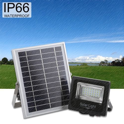 30W Ultra-thin IP66 Waterproof Solar Powered Timing LED Flood Light, 32 LEDs SMD 2835 LED Lamp With 6V / 0.83A Solar Panel & Remote Control (White Light)