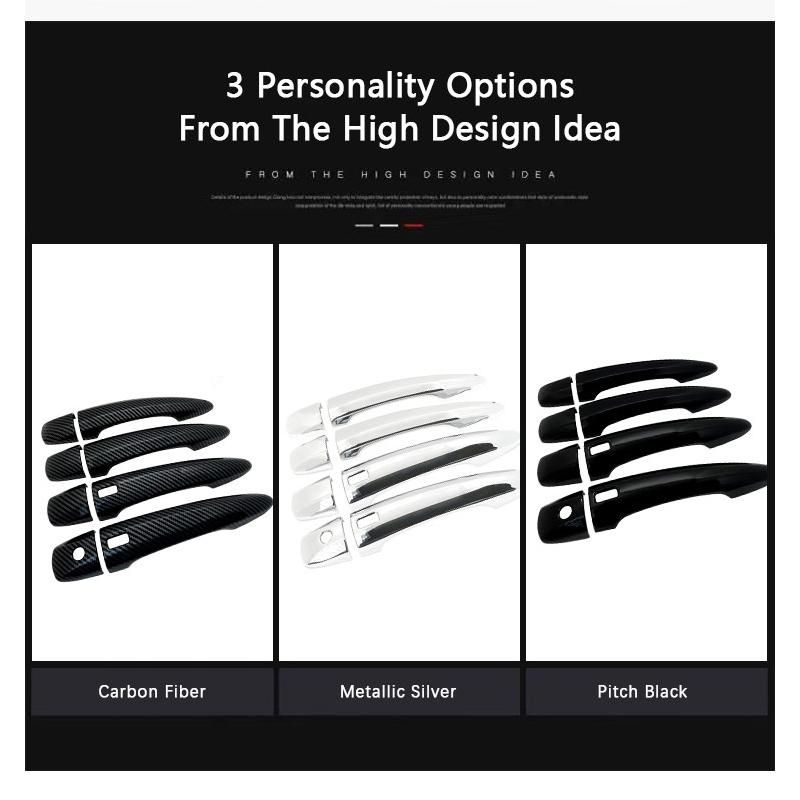 Car Door Handle Cover Trim For Toyota Hilux AN110 AN120 AN130 2016~2023 Scratch Chromium Styling Exterior Parts Car Accessories