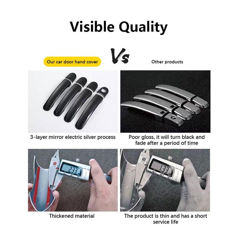 Car Door Handle Cover Trim For Toyota Hilux AN110 AN120 AN130 2016~2023 Scratch Chromium Styling Exterior Parts Car Accessories