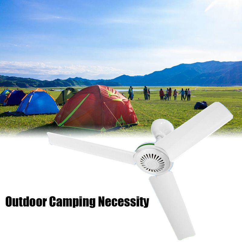 Warmtoo 1Pcs DC 24v 6W Solar Ceiling Fan With Switch 3
