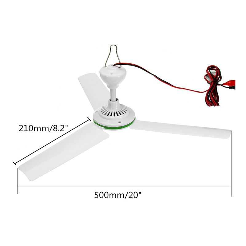 Warmtoo 1Pcs DC 24v 6W Solar Ceiling Fan With Switch 3