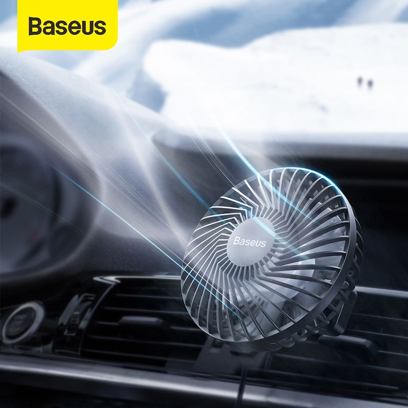 Baseus Air Vent Mounted USB Fan 3 Speed Air Cooling Fan For