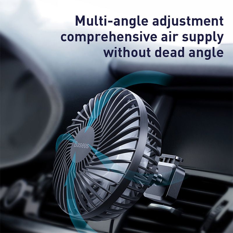 Baseus Air Vent Mounted USB Fan 3 Speed Air Cooling Fan For