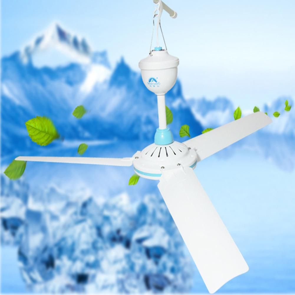 DC 12V Ceiling Fan 3 Blades 6w Plastic Energy Saving Mini