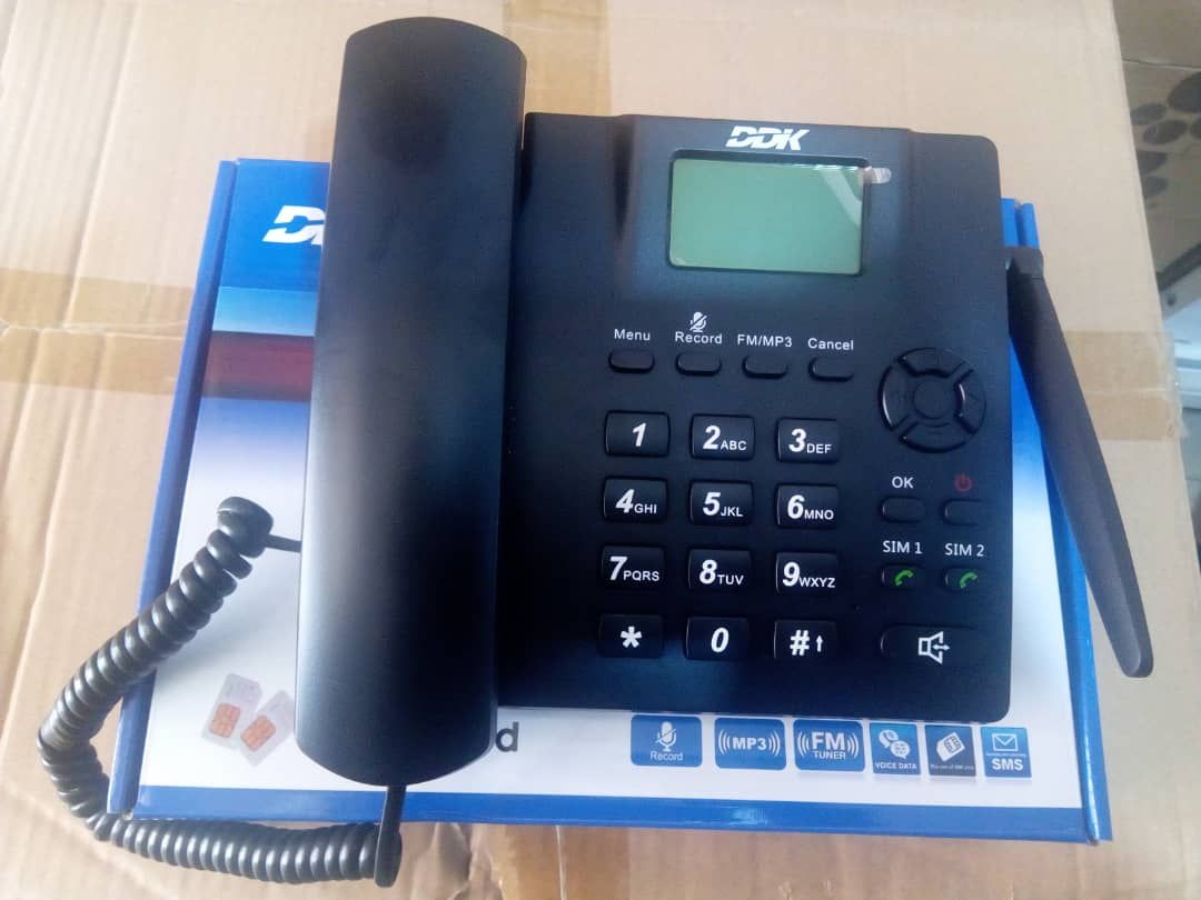 Dual Sim Gsm Land Phone With Backup Battery And Call Transfer Features