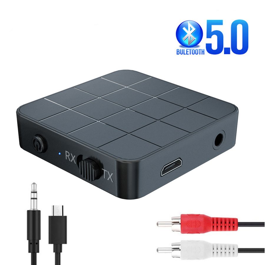 Bluetooth 5.0 Audio Receiver Transmitter 2 IN 1 3.5mm 3.5 AUX Jack RCA Stereo Music Wireless Adapter For TV PC Car Speakers