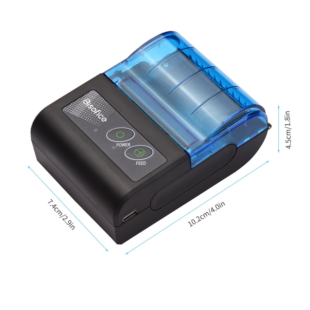 Portable Mini Thermal Receipt Printer 2Inch Wireless USB58mm