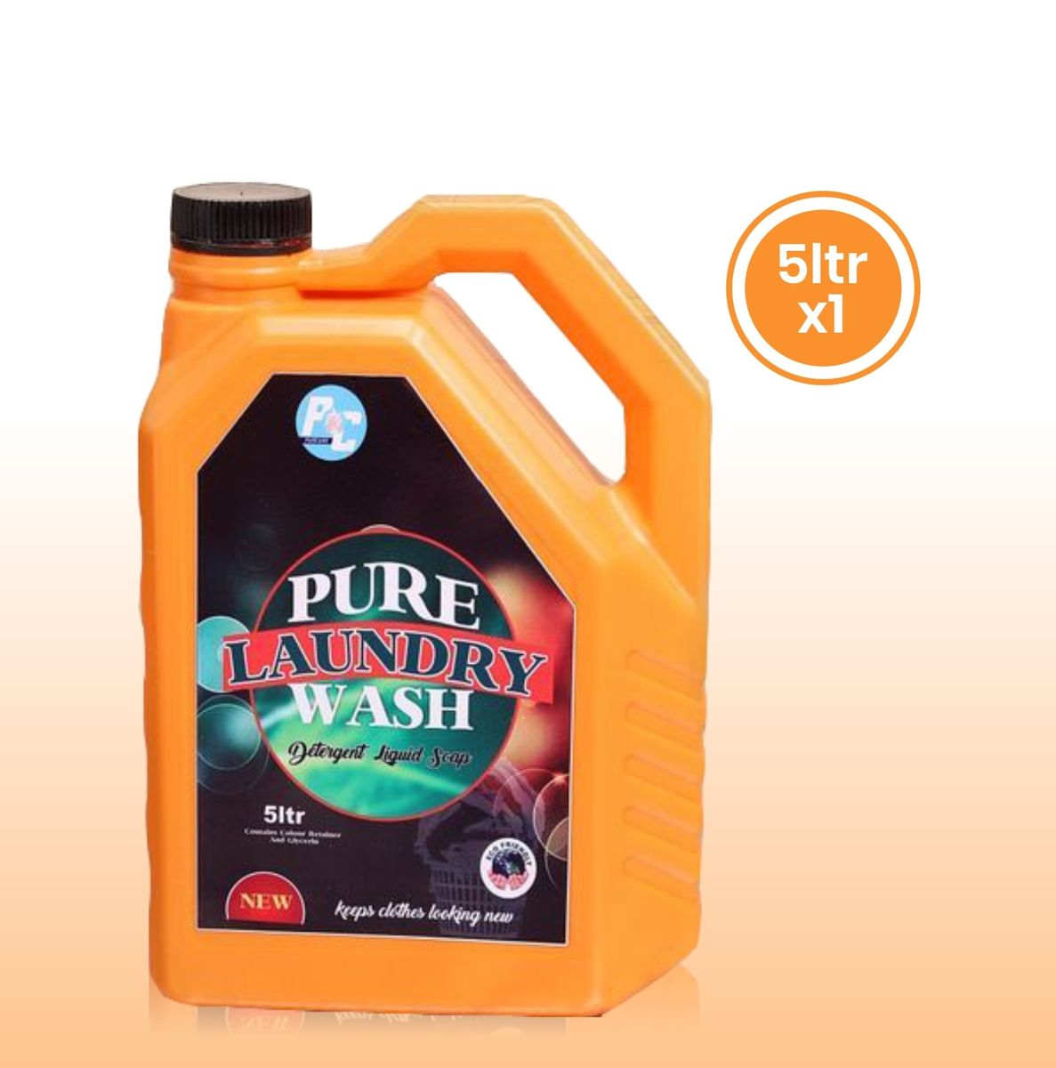 Pure Wash Liquid Soap For Washing Cloths - 5 Liters