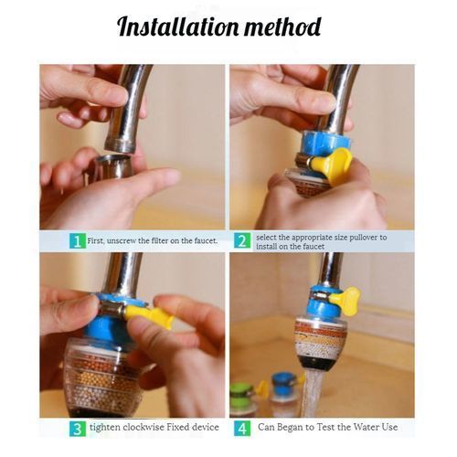 3PCS 5-layers Purifier Tap Filter Water Saving Faucet Bubbler Activated Carbon