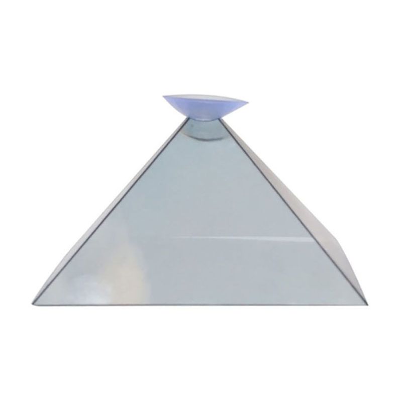 Universal 3D Hologram Pyramid Display Projector Video-Silver