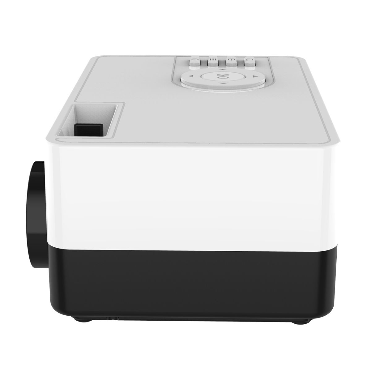 J15 1920 X 1080P HD Household Mini LED Projector With Tripod Mount, Plug Type:AU Plug(Black White)