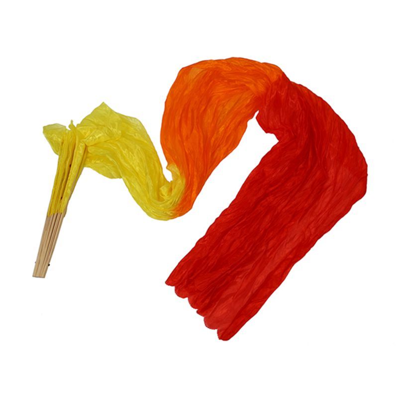 Bamboo Belly Veils Dance Dancing Hand Silk Colorful Long Fans Made 1.8m
