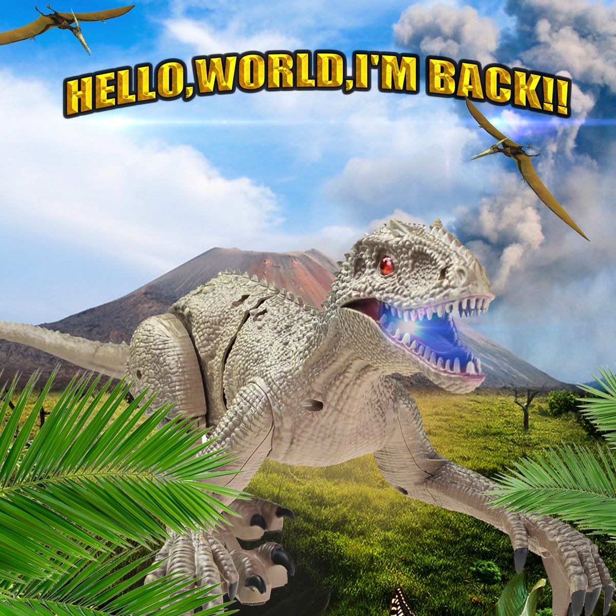 Realistic Dino Remote Control Dinosauria Velociraptor Toy