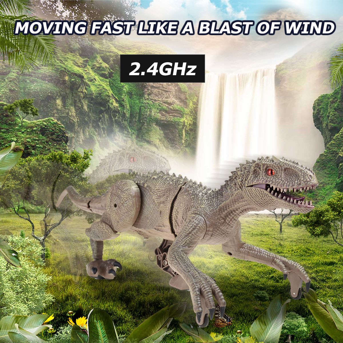 Realistic Dino Remote Control Dinosauria Velociraptor Toy