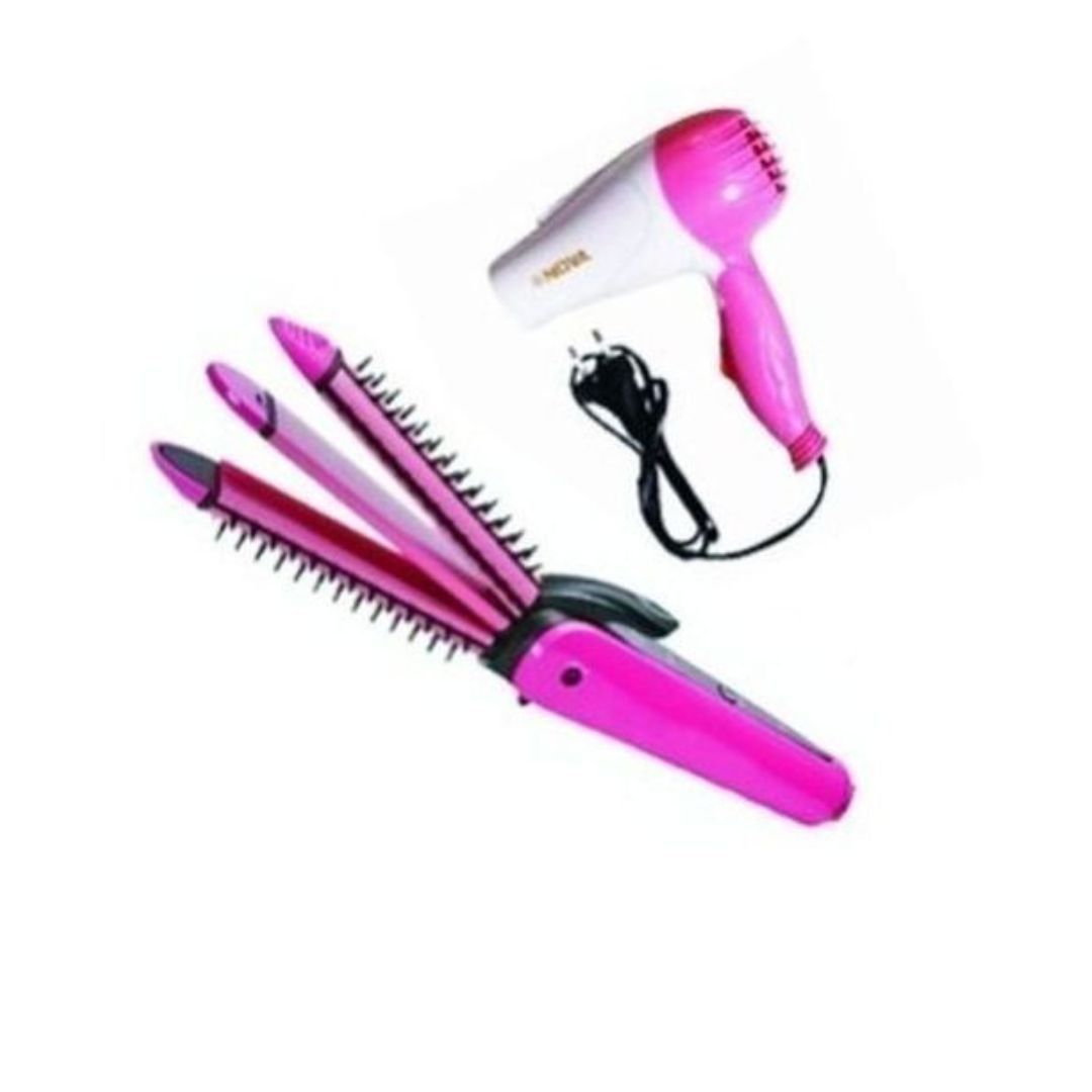 Nova 3 In 1 Hair Straightener And Curler With Hand Dryer