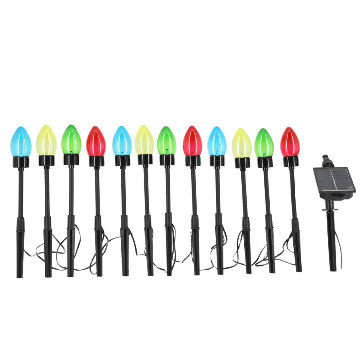 Christmas Path Lights Sparkling Solar Garden Lights for Christmas Multicolor