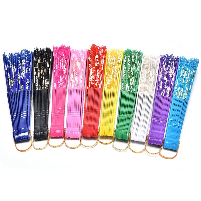 Accessories Lace Fan Dance Fabric Held Prom Flower Folding Silk Hand Fans Spanish Colors Party Wedding Dancing Summer 10