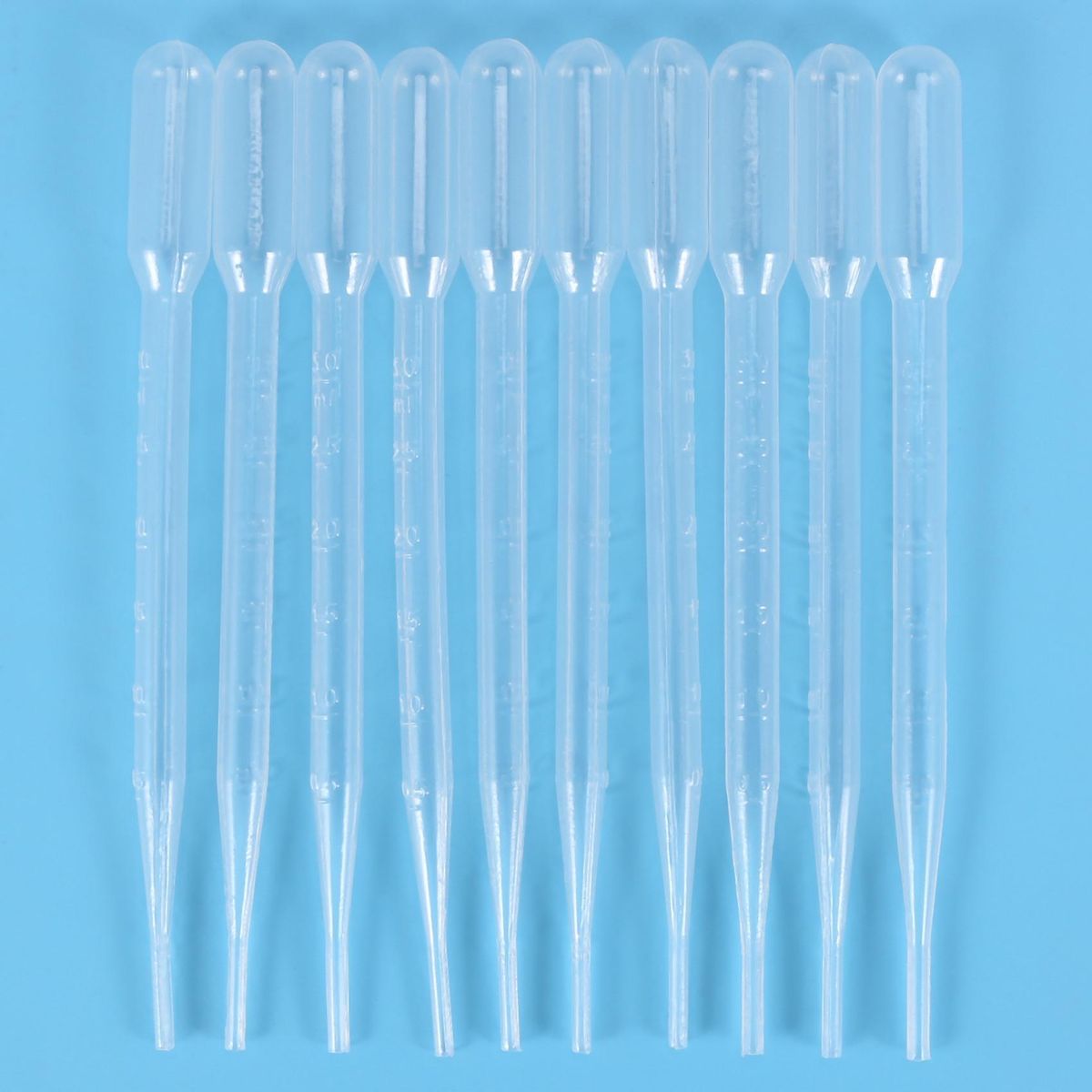 10pcs 3ML Disposable Plastic Eye Dropper Set Transfer Graduated Pipettes