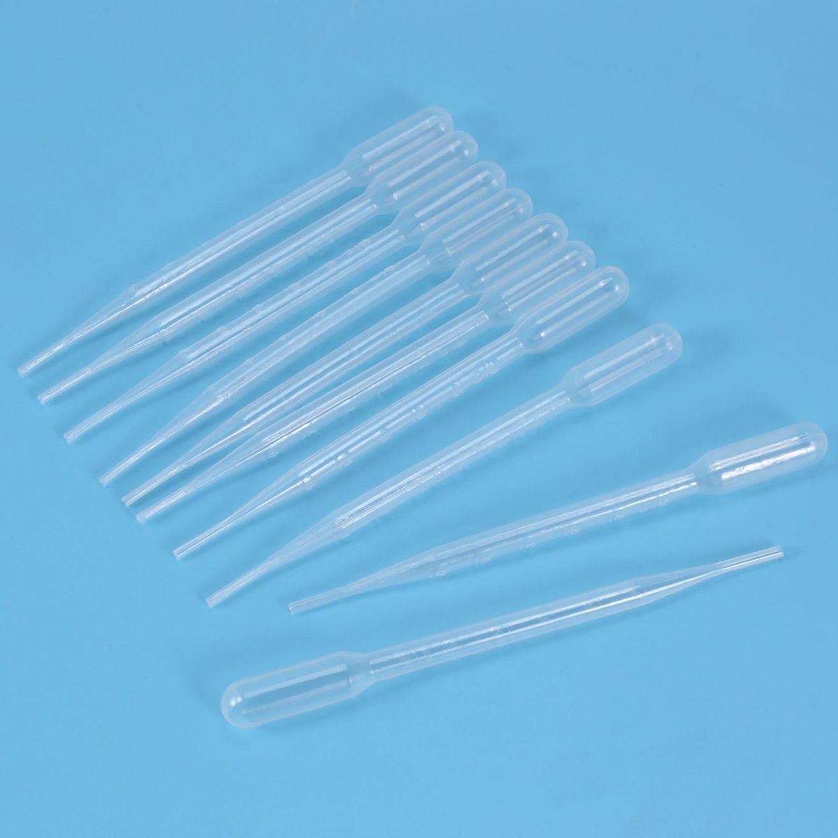 10pcs 3ML Disposable Plastic Eye Dropper Set Transfer Graduated Pipettes