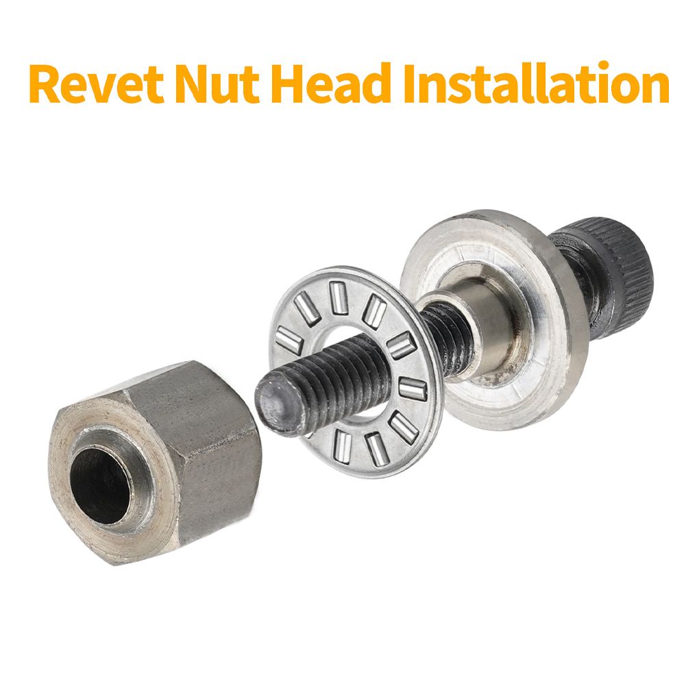 36pcs Rivet Nut Head Kit  Galvanized Hand Rivet Head Set With M3/M4/M5/M6/M8/M10 M3-M10 Nutsortment Simple Installation