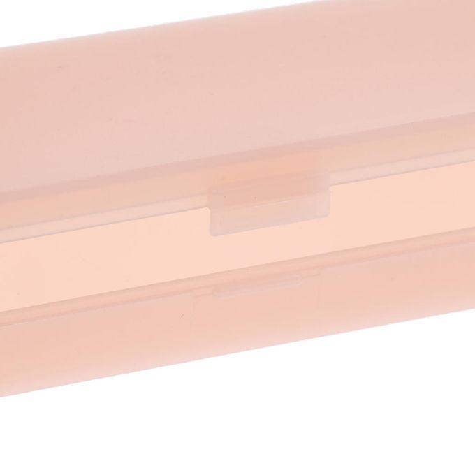 Plastic Pencil Case Pen Storage Box School Office Tabletop Pink S