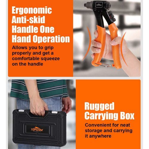Handle Riveting Tool Set Hand Blind Riveter Pliers Insert Rivet Gun Manual Mandrels Threaded Rivet Machine With M3 - M12 Nuts