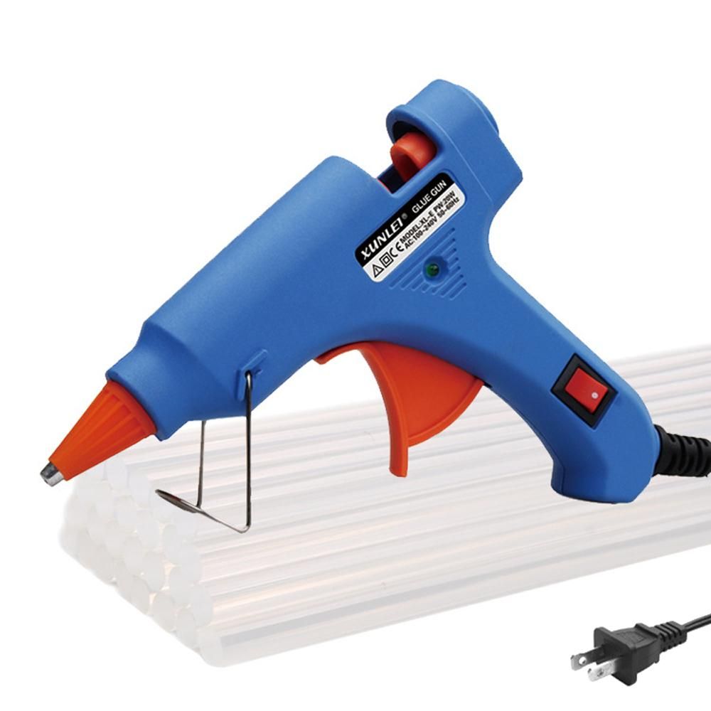 20W Hot Melt Glue Machine Portable Electric Hot Melt Applicator Glue Extrusion Tool with 30pcs Glue Sticks for DIY Art Craft Handmade Home Quick Repairs