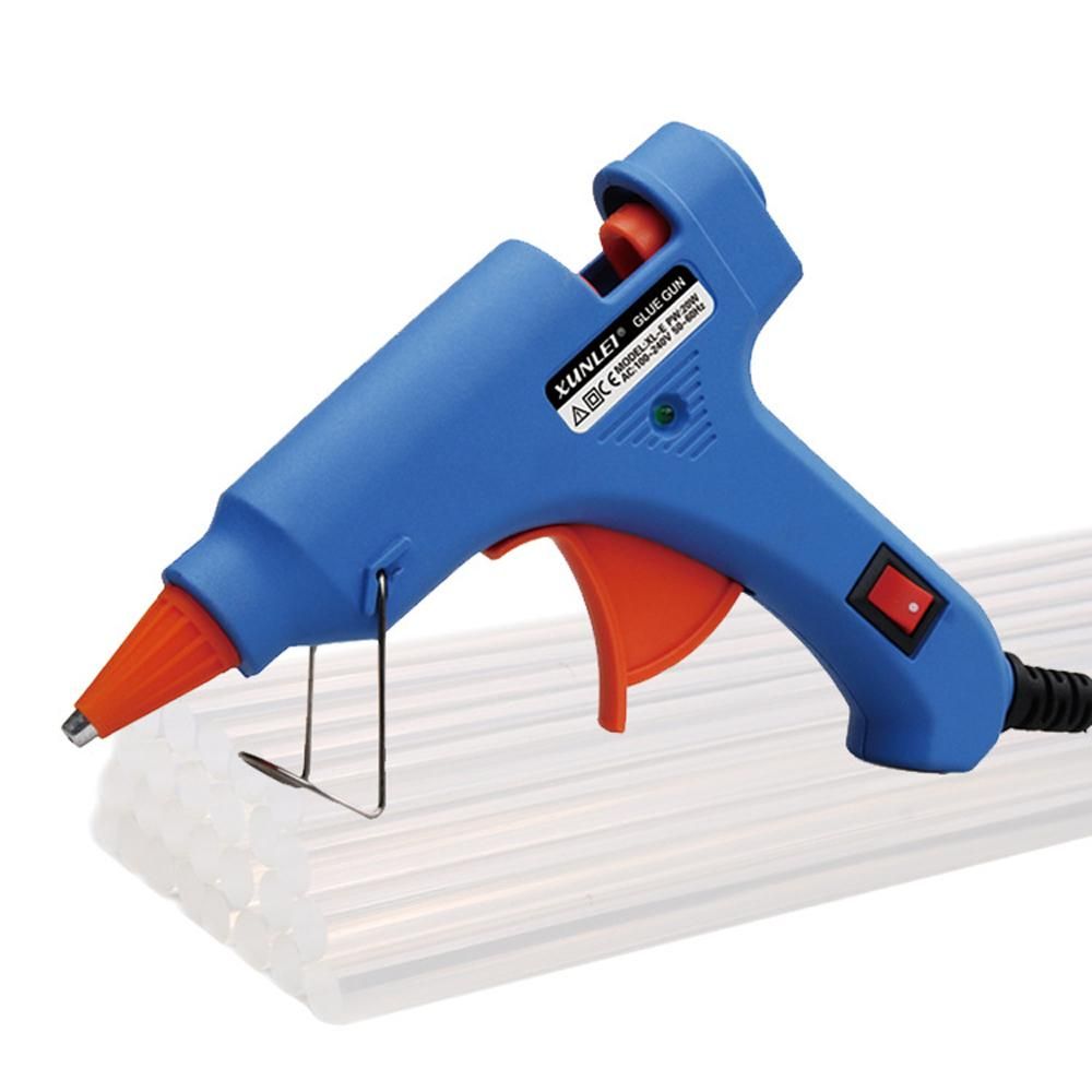 20W Hot Melt Glue Machine Portable Electric Hot Melt Applicator Glue Extrusion Tool with 30pcs Glue Sticks for DIY Art Craft Handmade Home Quick Repairs