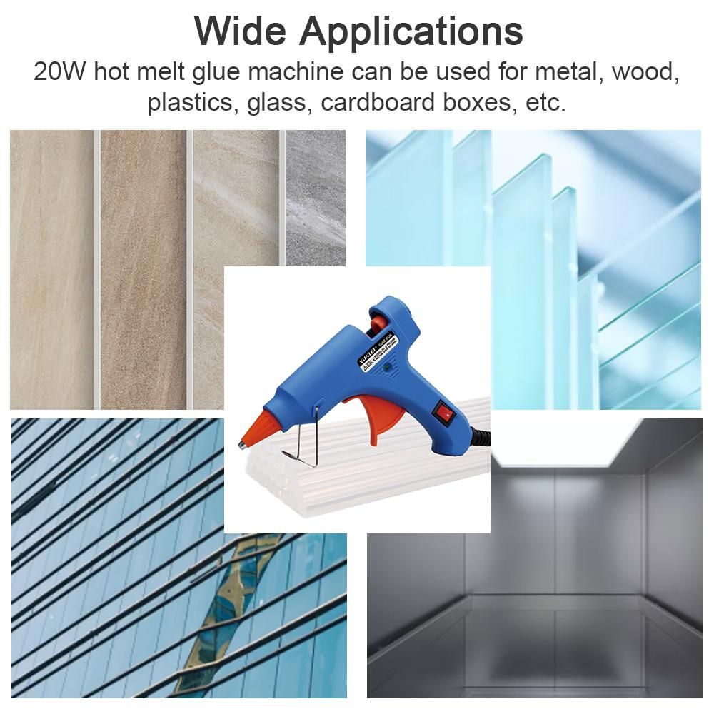 20W Hot Melt Glue Machine Portable Electric Hot Melt Applicator Glue Extrusion Tool with 30pcs Glue Sticks for DIY Art Craft Handmade Home Quick Repairs