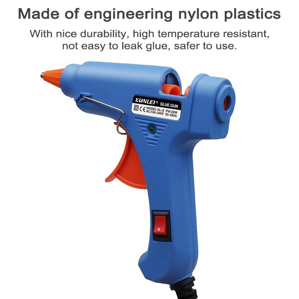 20W Hot Melt Glue Machine Portable Electric Hot Melt Applicator Glue Extrusion Tool with 30pcs Glue Sticks for DIY Art Craft Handmade Home Quick Repairs