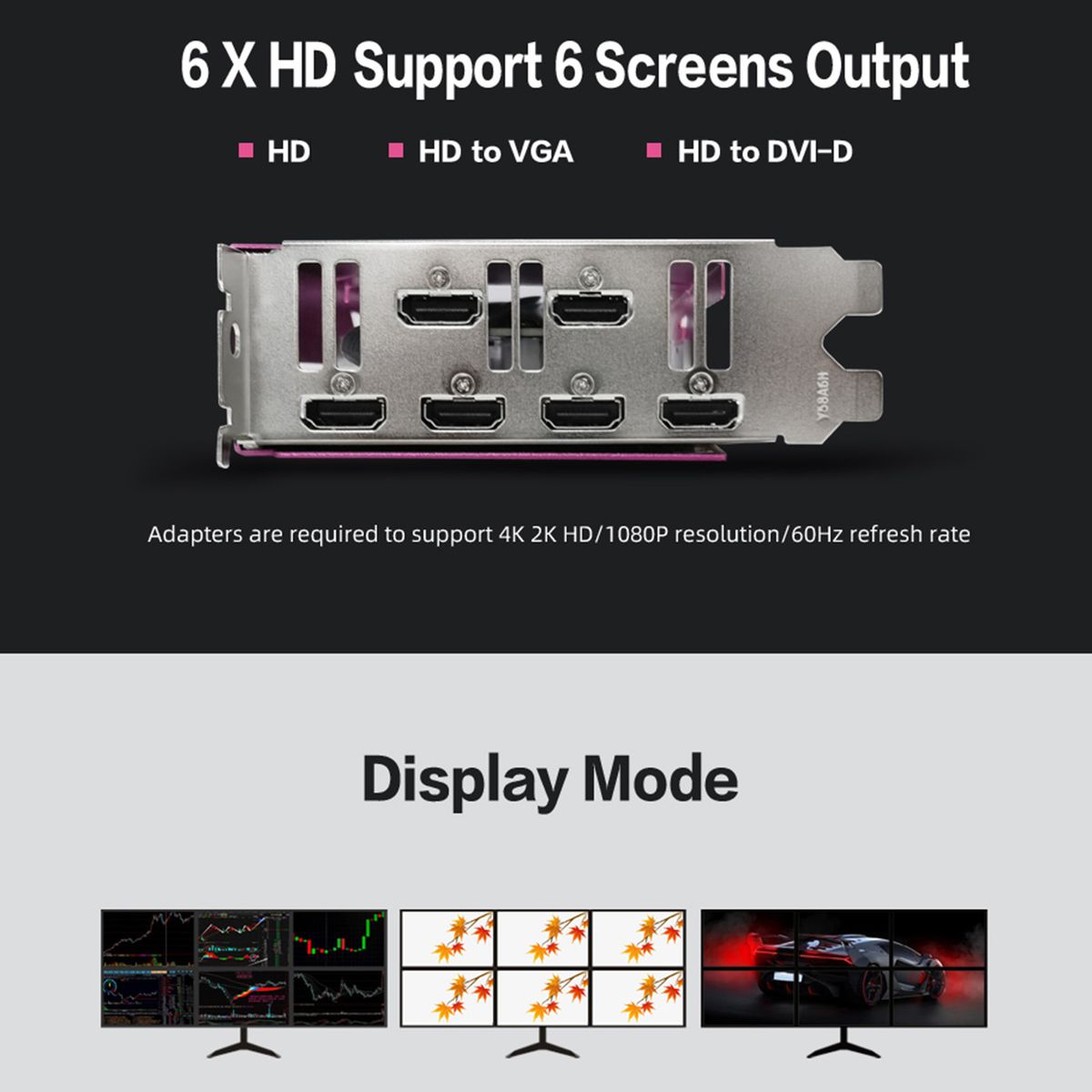 RX580-4G 6HD Graphics Card 4G/256bit/GDDR5 Memory