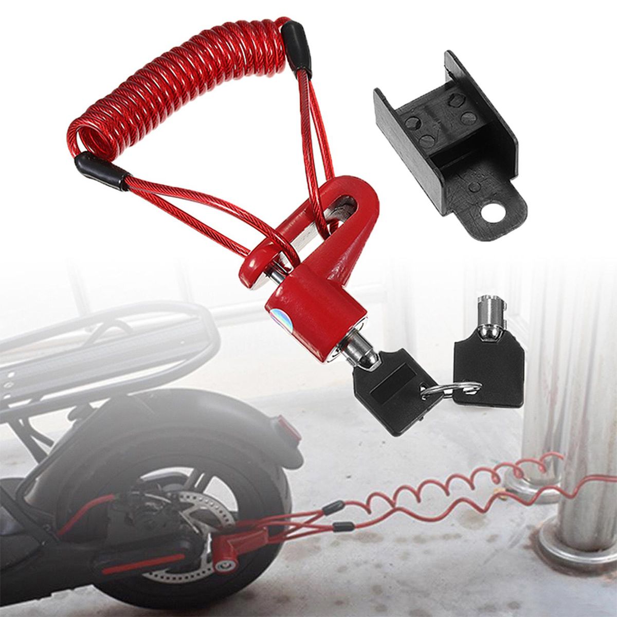 Rainproof Electric Scooter Storage Bag with Multifunctional Disc Brake Lock