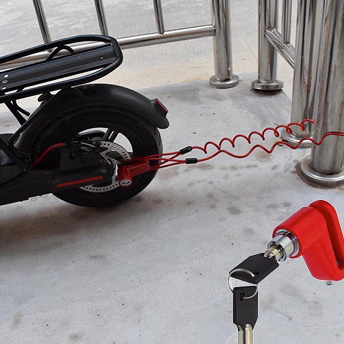 Rainproof Electric Scooter Storage Bag with Multifunctional Disc Brake Lock