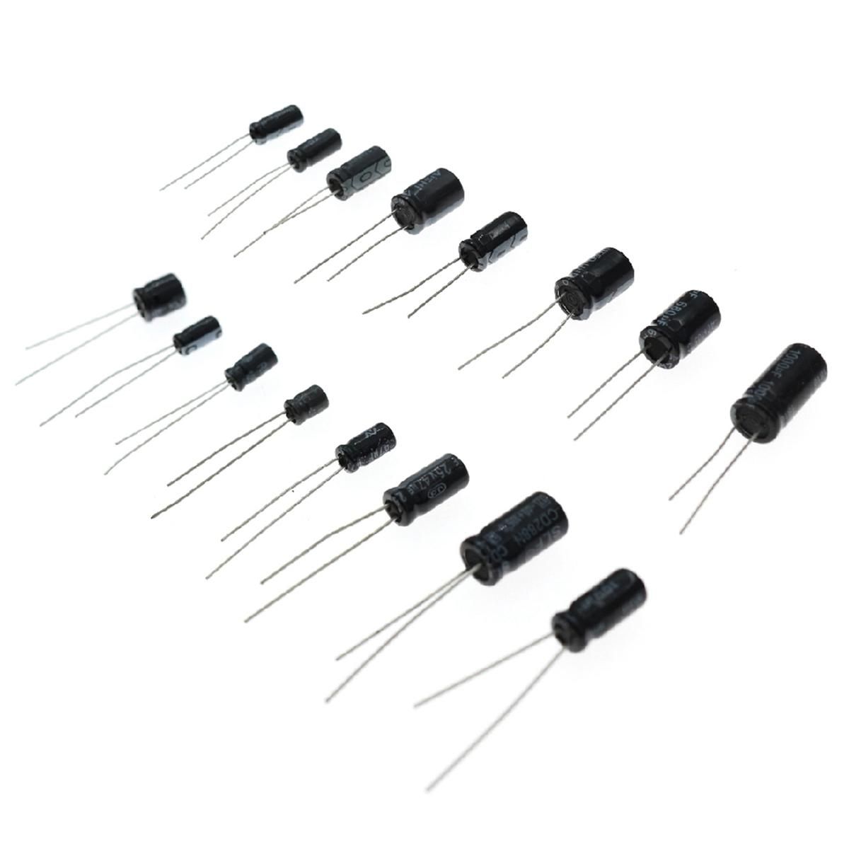 630PCS 24 Kinds of Electrolytic Capacitors Sample Box 630Pcs Set 01UF-1000UF