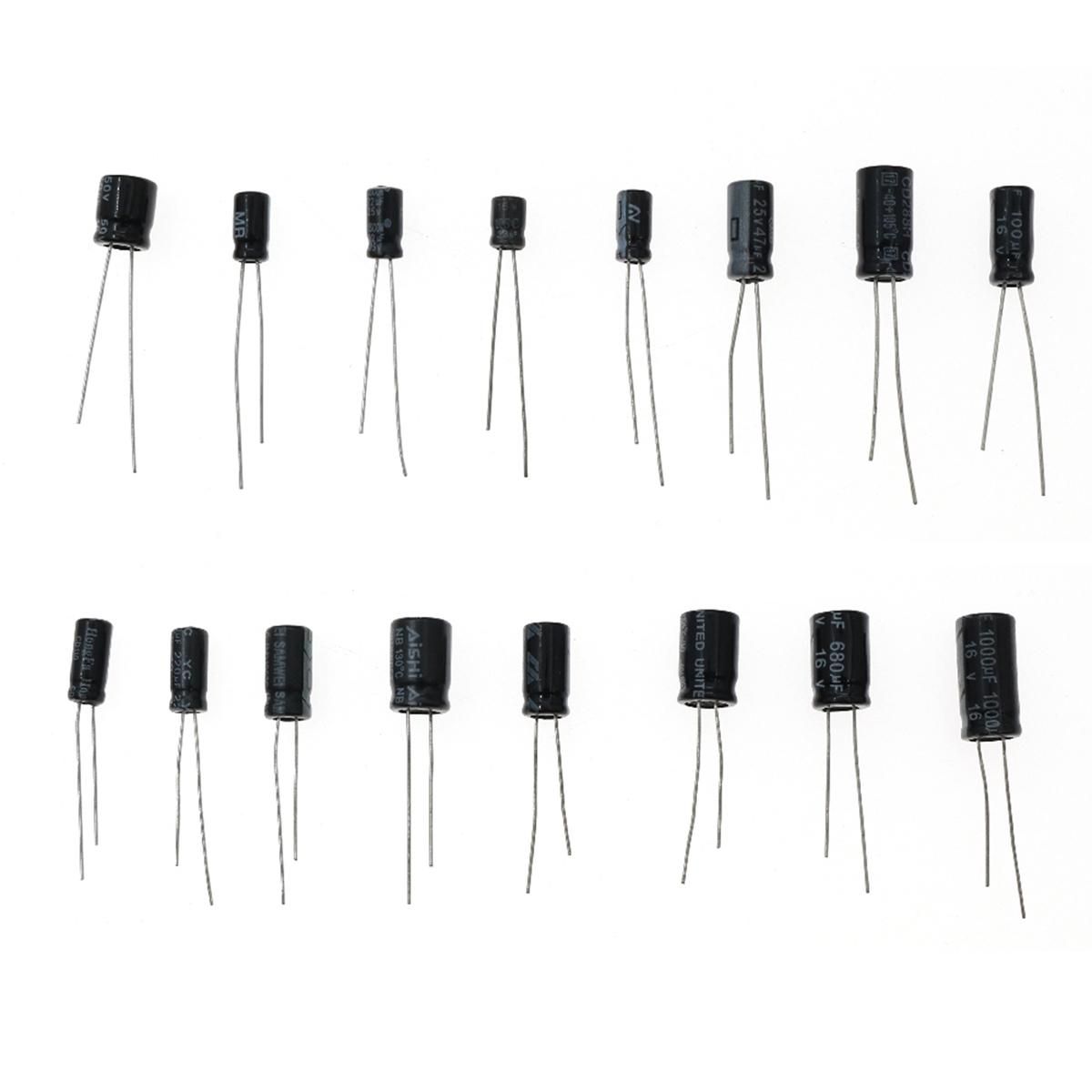 630PCS 24 Kinds of Electrolytic Capacitors Sample Box 630Pcs Set 01UF-1000UF