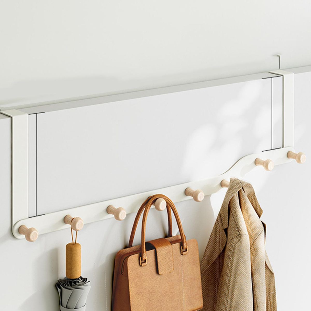 Storage Door Hook Doorspace Hooks Heavy Duty Over-the-door for Clothes White