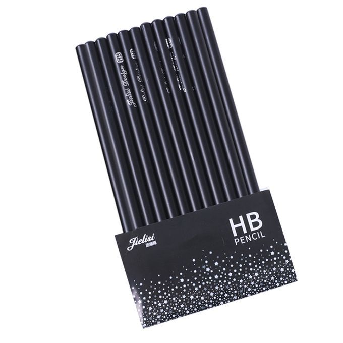12 Pcs HB Writing Pencil Set Graphite Core Drawing