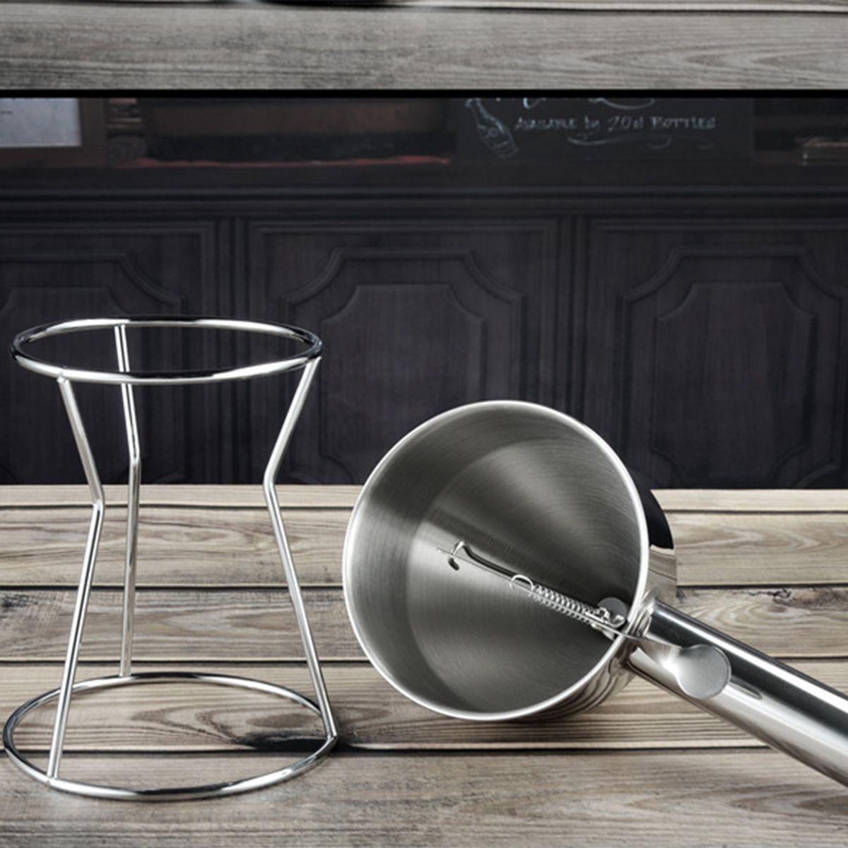 Batter Dispenser Stainless Steel Conical Funnel With Handle