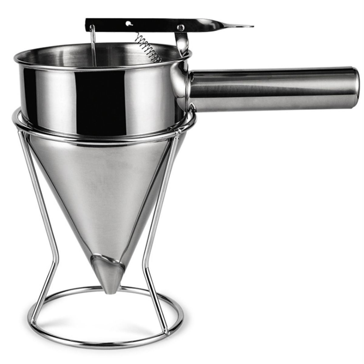 Batter Dispenser Stainless Steel Conical Funnel With Handle