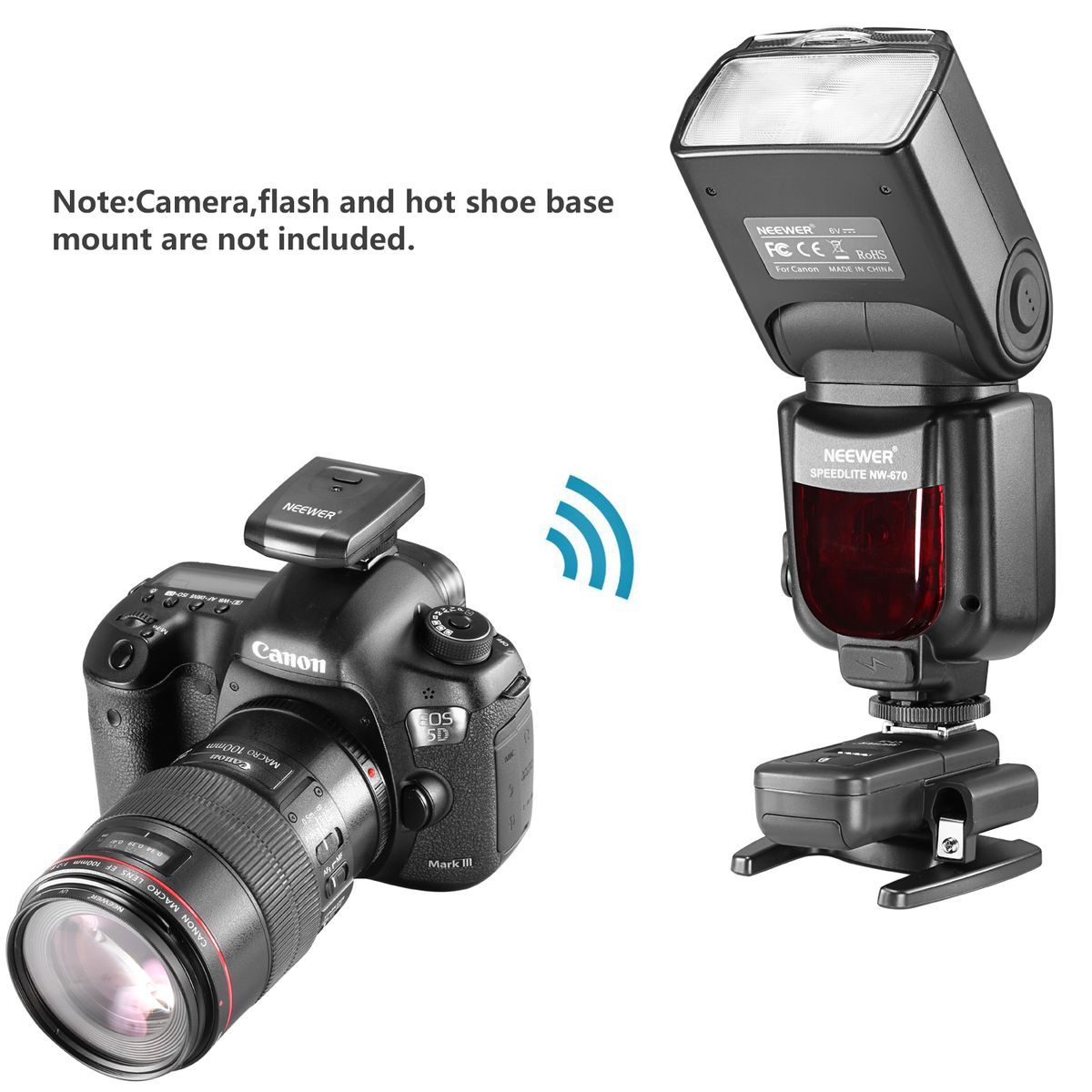 16 Channels Wireless Radio Flash Speedlite Studio Trigger Set With Standard Hot Shoe, Including Transmitter And Receiver, Fit For Canon Nikon Pentax Olympus Panasonic DSLR Cameras (CT-16)