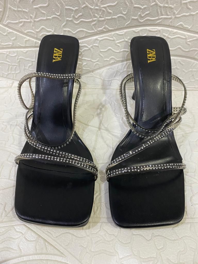 Black High Classic Heels Slipper
