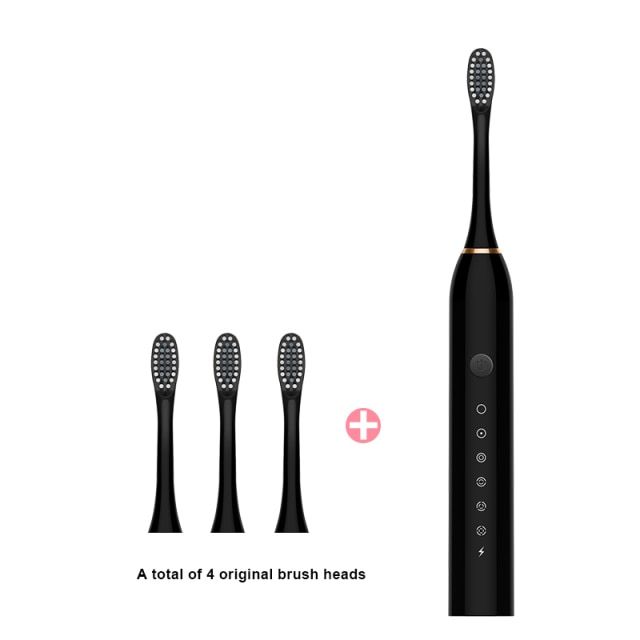 Sonic Electric Toothbrush Smart Tooth Brush-black